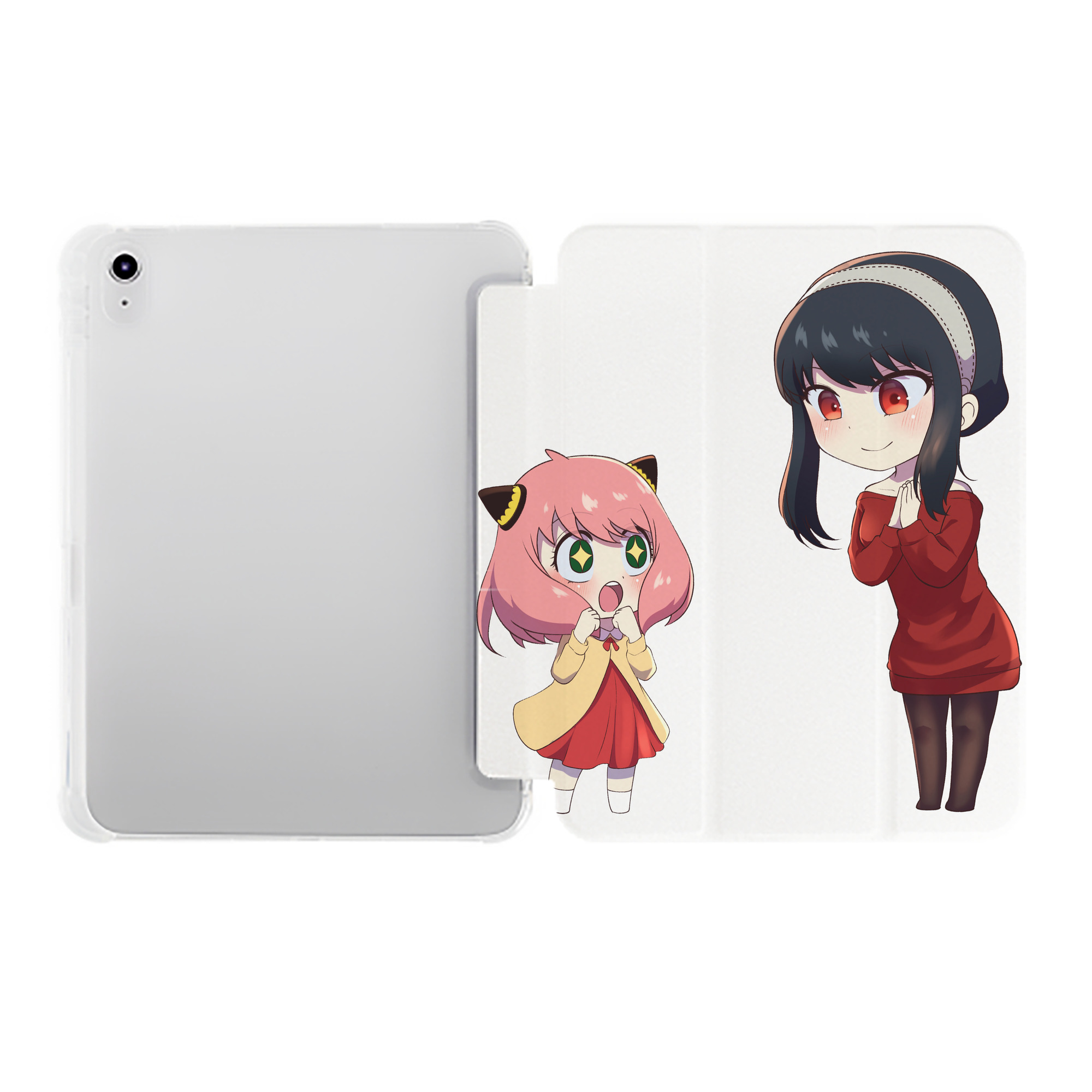 （画像用） SPY×FAMILY间谍家家酒 IPad ケース ペン収納付き 三つ折りスタンド PUレザー×シリコン 対応機種9.5/10.5/10.9インチ